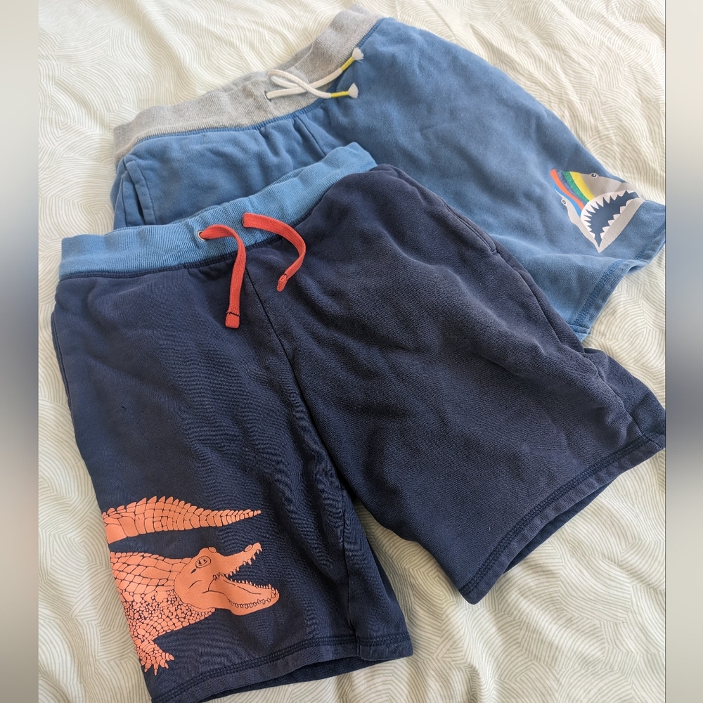 2 pair Mini Boden 12Y knit shorts